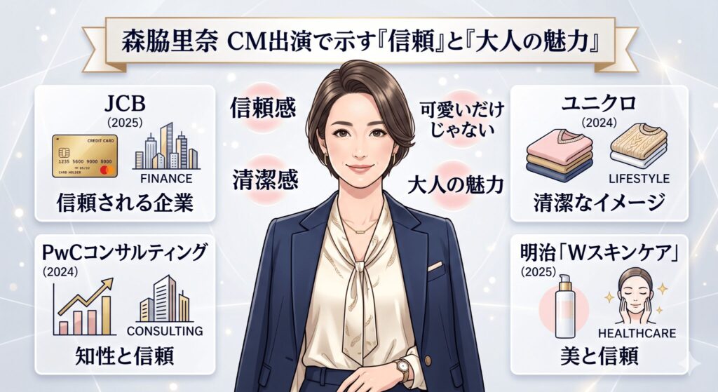 CM出演で見せる大人の魅力と信頼