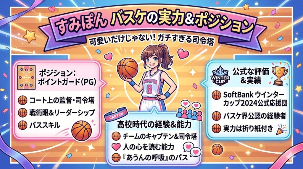すみぽんのバスケの実力とポジション