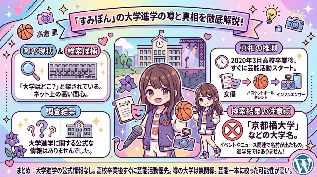 すみぽんの大学進学に関する噂と真相