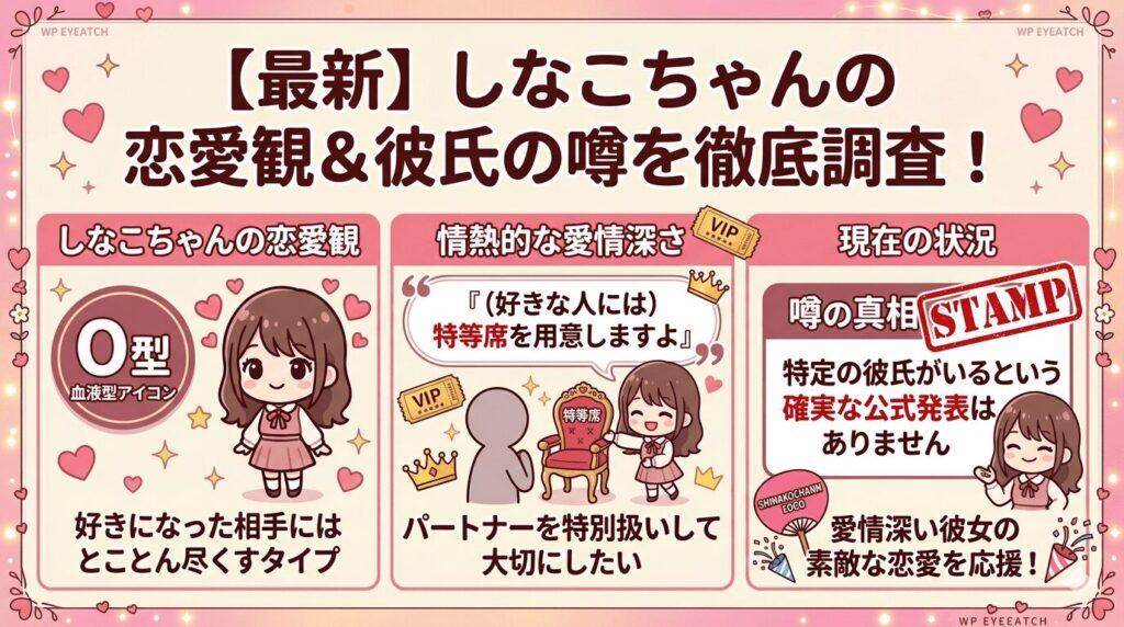 恋愛観や彼氏に関する噂の真相
