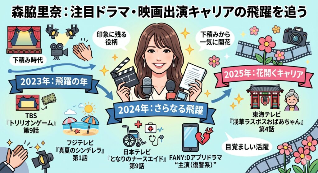 注目を集めるドラマや映画の出演作
