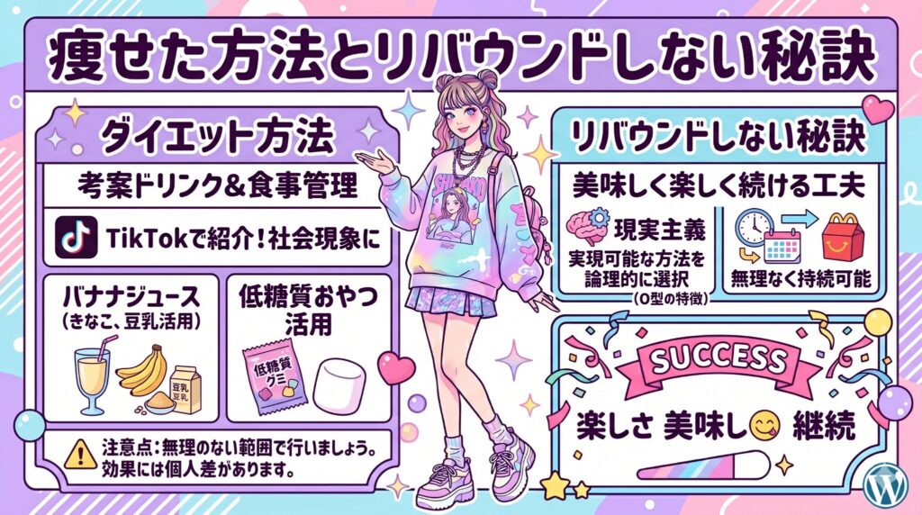 痩せた方法とリバウンドしない秘訣