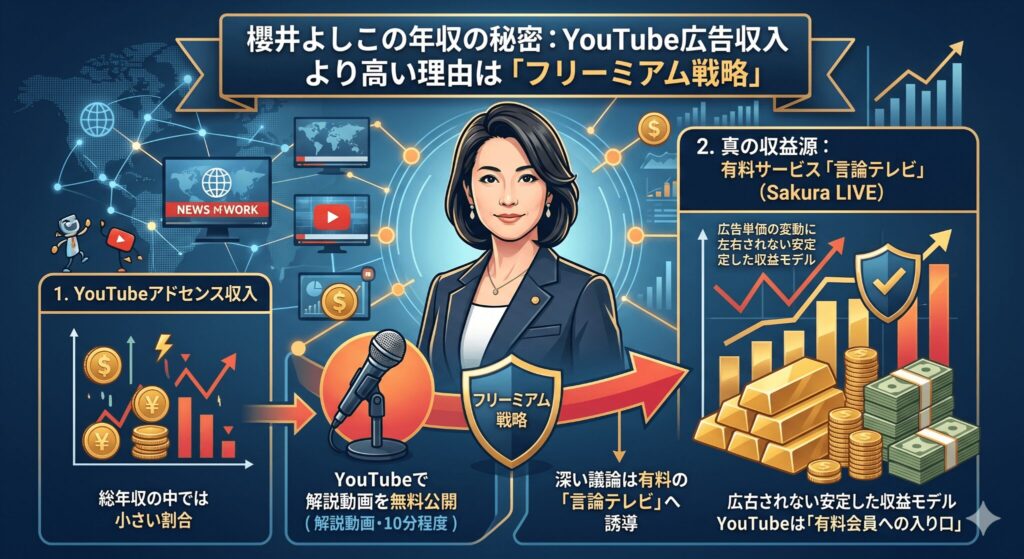 YouTube広告収入より高い櫻井よしこの年収の秘密