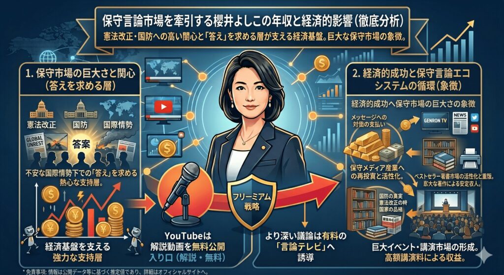 保守言論市場を牽引する櫻井よしこの年収と経済的影響