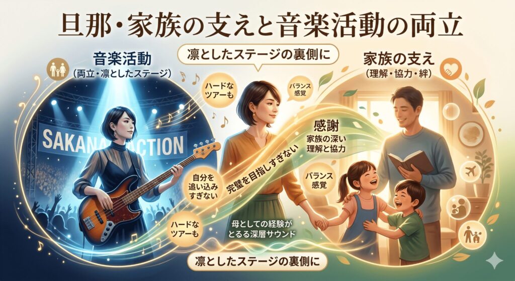 旦那や家族の支えと音楽活動の両立について