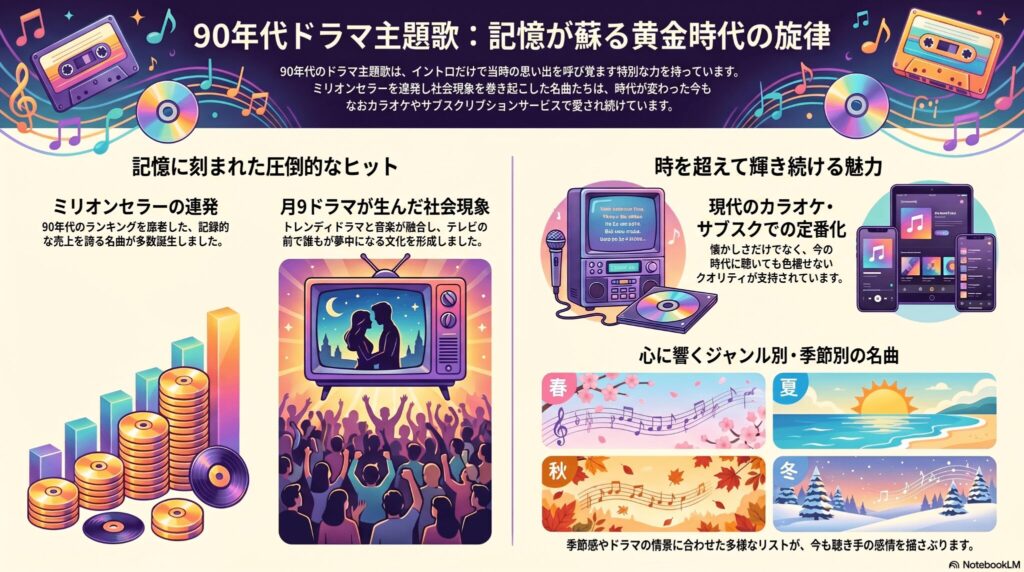 90年代のドラマ主題歌を徹底分析！懐かしい名曲ランキングと歴史