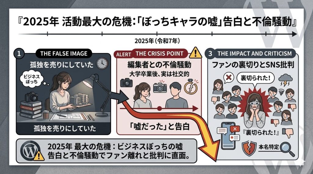 2025年の不倫騒動とぼっちキャラの嘘を告白
