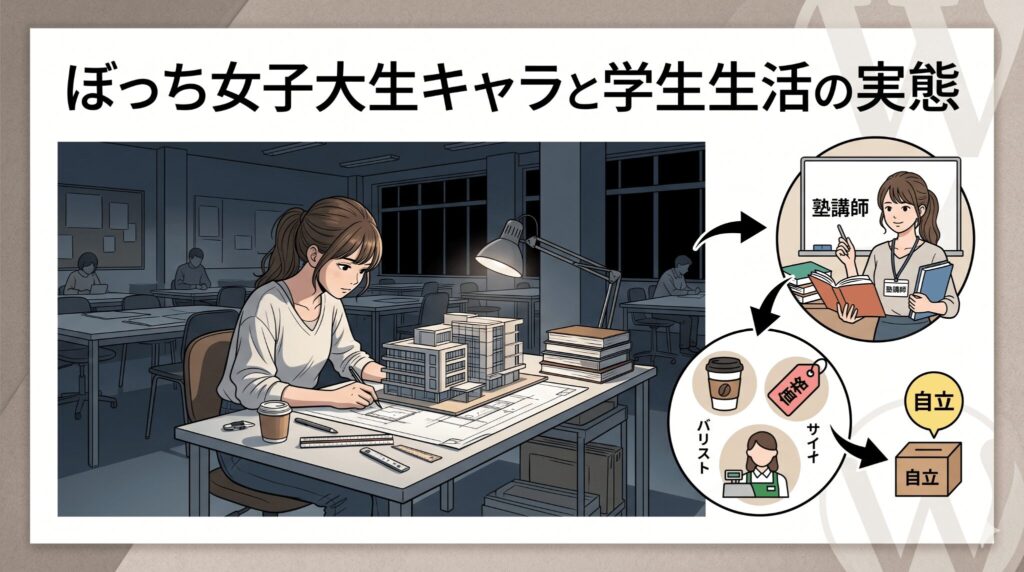 ぼっち女子大生キャラと学生生活の実態