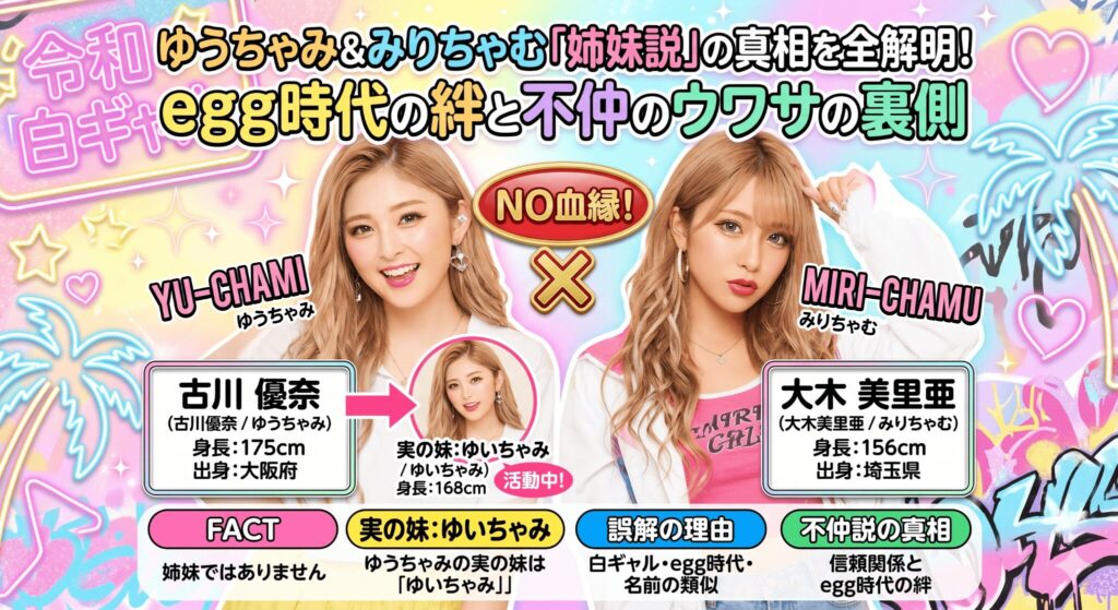 ゆうちゃみとみりちゃむは姉妹？本名や身長、不仲説の真実を調査