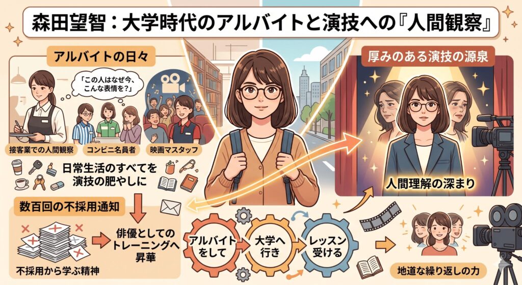 アルバイトを続けながら演技を磨いた日々