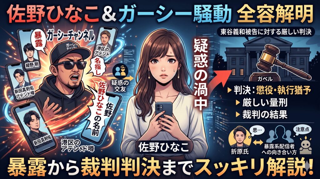 佐野ひなことガーシーの騒動とは？判決内容や驚きの真実を解説