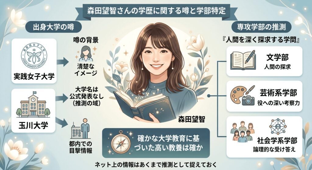 実践女子大学や玉川大学との噂や学部を特定