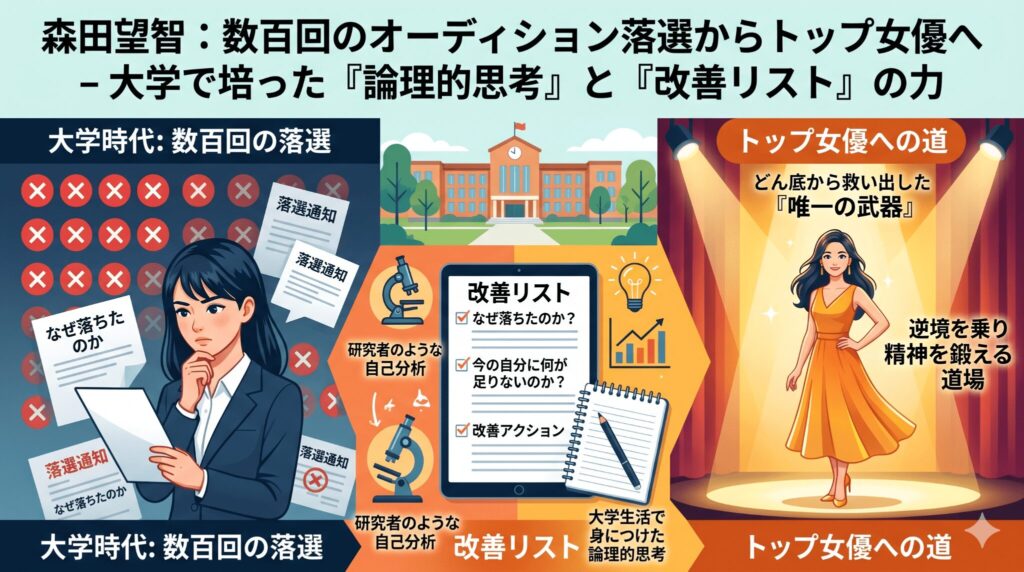 数百回のオーディション落選を支えた忍耐力