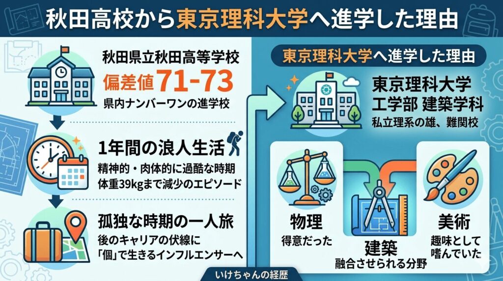 秋田高校から東京理科大学へ進学した理由