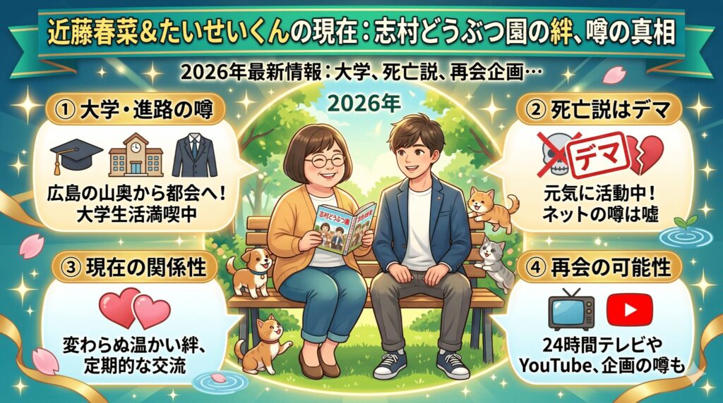 近藤春菜とたいせいくんの現在は？再会の噂や進路を徹底調査！
