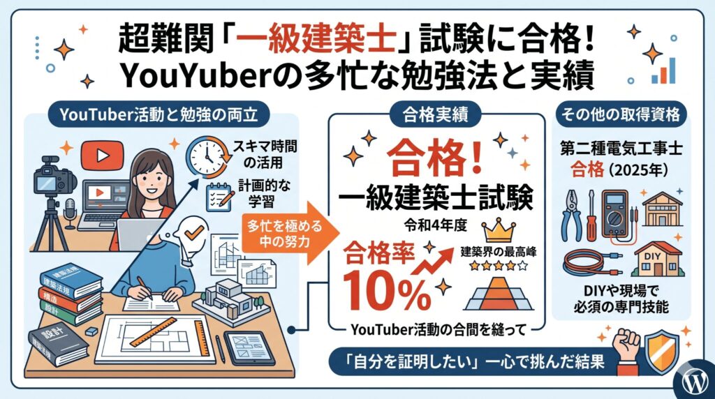 難関の一級建築士試験に合格した勉強法と実績