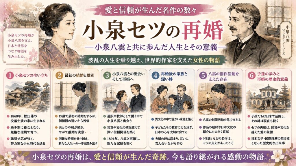 小泉セツと小泉八雲は再婚！前夫や子供と子孫の現在は？
