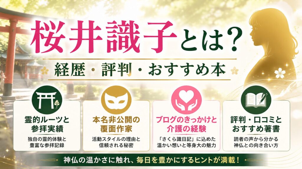 桜井識子の経歴と魅力！評判やおすすめ本も解説